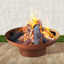 Grillz Fire Pit Bowl Cast Iron Rustic 70cm