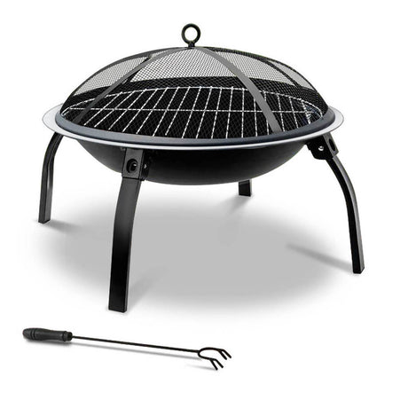 Fire Pit BBQ Charcoal Smoker Portable Outdoor Camping Pits Patio Fireplace 22