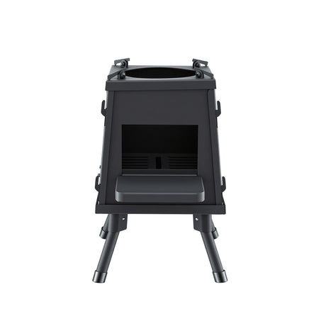 Grillz Fire Pit BBQ Portable Outdoor Fireplace Metal Camping Stove for Boiling Water, BBQ, Picnics