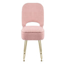 Artiss Storage Ottoman Vanity Stool Foot Stool Folding Back Pink