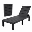 Gardeon Sun Lounge Outdoor Folding Recliner Patio Pool Beach Chair Slatted Black