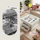 Artiss Lift Top Coffee Table Centre Table with Rotating Top Hidden Storage White