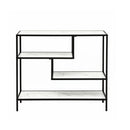 Artiss Console Table Entryway Hallway Marble Effect 4-Tier Storage Shelves White