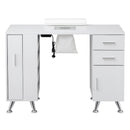 Artiss Manicure Table Nail Desk with Built-in Dust Collector Beauty Salon Station Drawers Shelves Wrist Cushion White