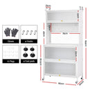 Artiss Kitchen Cabinet Storage Shelves Pegboard Cupboard Sideboard 80CMX164CM