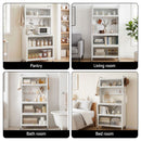 Artiss Kitchen Cabinet Storage Shelves Pegboard Cupboard Sideboard 80CMX164CM