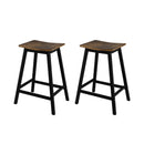 Artiss Bar Stools Set of 2 Kitchen Counter Stools Wooden Industrial Rustic Brown