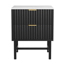 Artiss Bedside Table 2 Drawers - Black