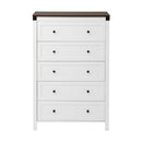 Artiss 5 Chest of Drawers Storage Tallboy White & Walnut