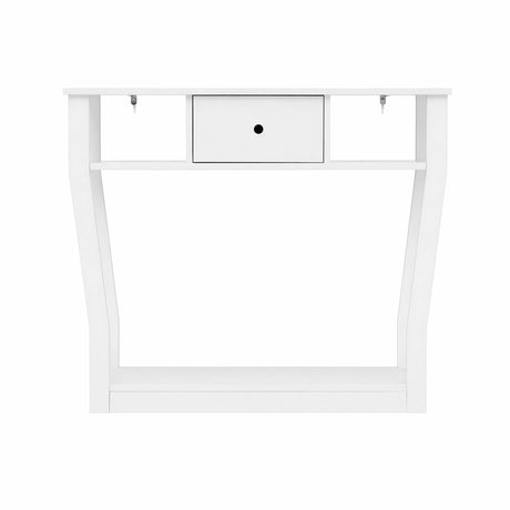 Artiss Console Table Entryway Hallway Sofa Side Table Drawer Shelf 100CM White