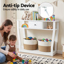 Artiss Console Table Entryway Hallway Sofa Side Table Drawer Shelf 100CM White