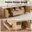 Artiss 180cm TV Unit Entertainment Unit Storage Drawer Cabinet Pine
