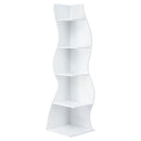 Artiss 5-Tier Bookshelf Corner Shelf S-shaped Storage Rack White