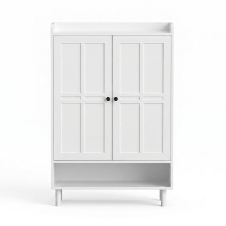 Artiss Shoe Rack Cabinet Storage Cupboard 3 Adjustable Shelves White