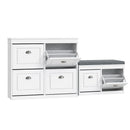 Artiss Shoe Cabinet Bench Set Flip Drawer Hallway Living Room White
