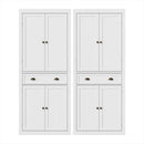 Artiss 2x Buffet Sideboard Cabinet 6-Tier Storage Pantry Cupboard Drawer White