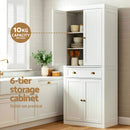 Artiss 2x Buffet Sideboard Cabinet 6-Tier Storage Pantry Cupboard Drawer White