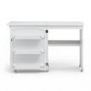 Artiss Folding Sewing Table Sewing Machine Desk Multi-functional Rolling Work Table Craft Station