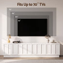 Artiss 180cm TV Unit Entertainment Cabinet Fluted Style Cable Management White