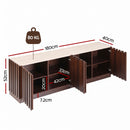 Artiss 180cm TV Unit Entertainment Cabinet Fluted Style Anti-tip Kit Walnut