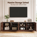 Artiss 180cm TV Unit Entertainment Cabinet Fluted Style Anti-tip Kit Walnut