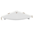 Artiss Corner Floating Wall Shelf Wall Mounted Display Rack Round Edge White 1pc