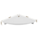 Artiss 3pc Corner Floating Wall Shelf Wall Mounted Display Rack Round Edge White