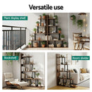 Artiss 5 Tiers Bookshelf Ladder Corner Shelf Bookcase Walnut