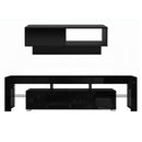 Artiss LED TV Unit & Coffee Table Set Storage Cabinet Black