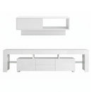 Artiss LED TV Unit & Coffee Table Set Storage Cabinet White