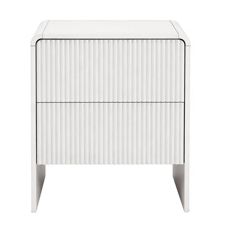 Artiss 2x Bedside Table 2 Drawers - Beige