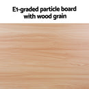 Artiss Coffee Table Oval 110CM Pine Alva