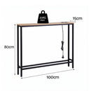 Artiss Console Table Entryway Hallway Display Desk Charging Station Wood