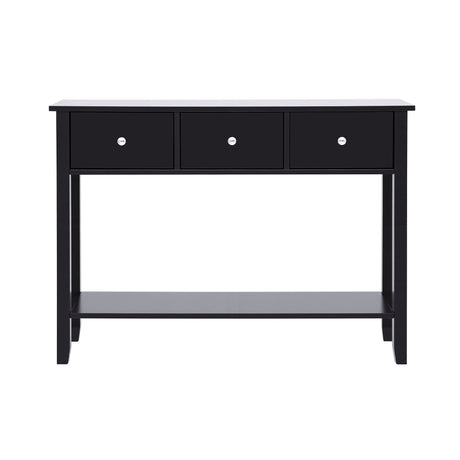 Artiss Console Table Hallway Sofa Entryway Entrance 3 Drawers 100CM Black