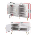 Artiss Shoe Cabinet Bench Set Adjustable Shelf Hallway Living Room White