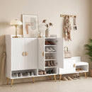 Artiss Shoe Cabinet Bench Set Adjustable Shelf Hallway Living Room White