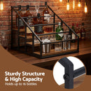 Artiss 4-Tier Wine Rack Tabletop Countertop Wine Bottle Holder 16 Bottles Freestanding Black & Wood
