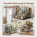 Artiss 4-Tier Wine Rack Tabletop Countertop Wine Bottle Holder 16 Bottles Freestanding Black & Wood