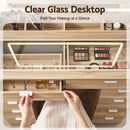 Artiss Dressing Table Makeup Vanity Desk Large LED Mirror 10 Drawers Power Outlet Hair Dryer Holder Hook Wood