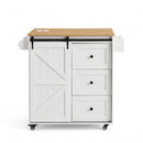 Artiss Kitchen Island Trolley Rolling Serving Cart Storage Drawer Cabinet 100cm