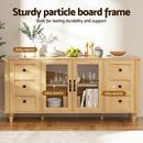 Artiss Buffet Sideboard Storage Cabinet Kitchen Cupboard Faux Drawer 150CM Pine