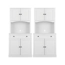 Artiss 2x Buffet Sideboard Hutch Pantry Cabinet Kitchen Storage BEINI White