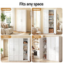 Artiss 2x Buffet Sideboard Cabinet Pantry Hutch Kitchen Storage Organiser White