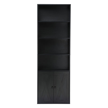 Artiss 6-Tier Bookshelf Display Cabinet Storage Black