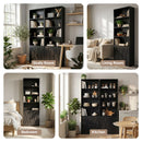Artiss 6-Tier Bookshelf Display Cabinet Storage Black