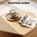 Artiss Coffee Table Hexagonal Center Table with Open Storage 2-Way Display Side Table Wood