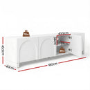 Artiss TV Unit Entertainment Unit Storage Cabinet Adjustable Shelf 180cm White