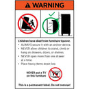 Artiss Buffet Sideboard Cabinet 150cm 3-Tier Kitchen Storage Sliding Doors White