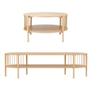 Artiss TV Unit & Coffee Table Set Storage Shelf Pine