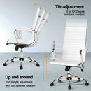 Artiss Office Desk and Chair Set L Shape Computer Desk 150cm with Storage Cabinet & Drawers, Ergonomic PU Leather Office Chair, White Home Office Furniture